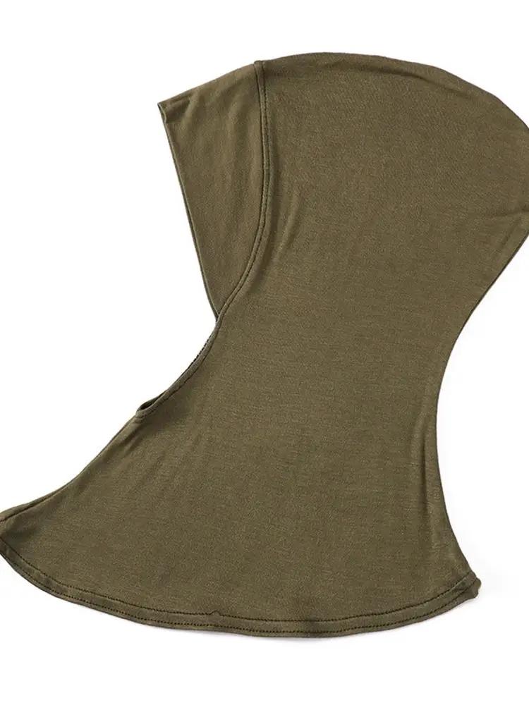 21Colors Soft Modal Elastic Basic Inner Turban Cap Muslim Women Solid Color Wrap Hijab Hats Wear Directly Headscarf Underscarf