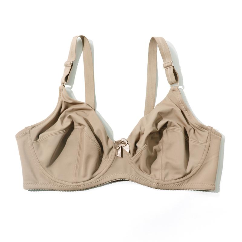 Sutiã plus size com armação para mulheres, lingerie sólida não acolchoada 80D 85D 90D 95D 100D 105D D Cup Cobertura completa sutiã não acolchoado