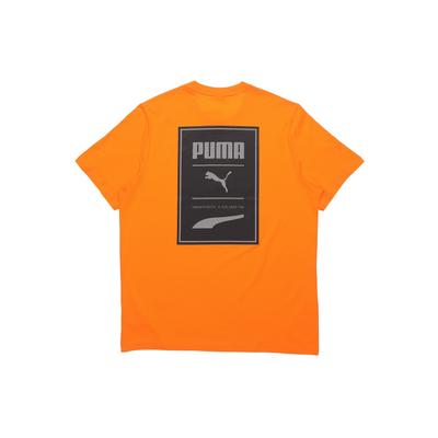 Graphic Tee with Logo Print Men Tops Bright-Orange 598939-80