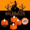 Halloween Pumpkin Flameless Candles Battery Operated Led Tea Lights Flickering Pumpkin Lamp Halloween Party Props Decoration