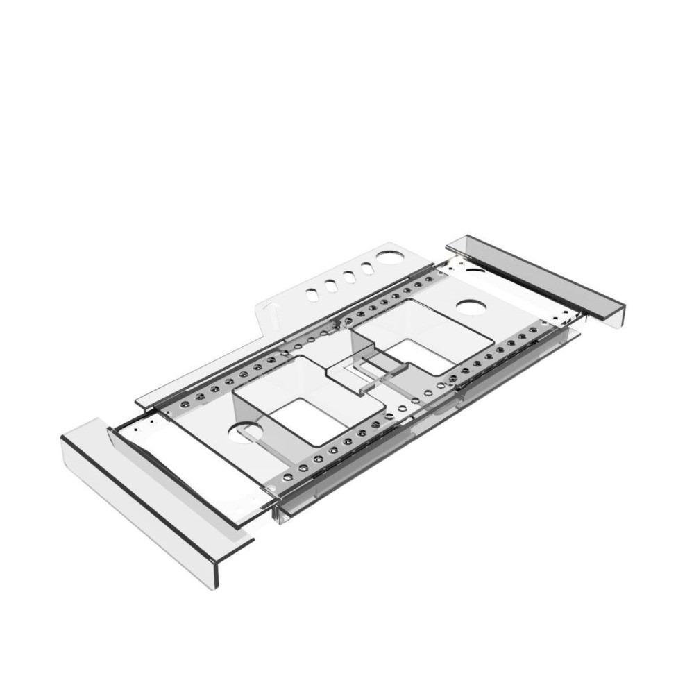 

Punch-free Fish Tank Storage Rack Adjustable Retractable Tool Holder Landscape Bracket серый