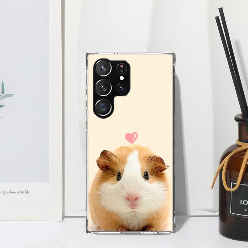 Cute Lovely Pet Hamster Phone Case For Samsung Galaxy S25 S24 S23 S22 Ultra S21 FE S20 Plus S10 + S10E Art Fundas Back Cover S24