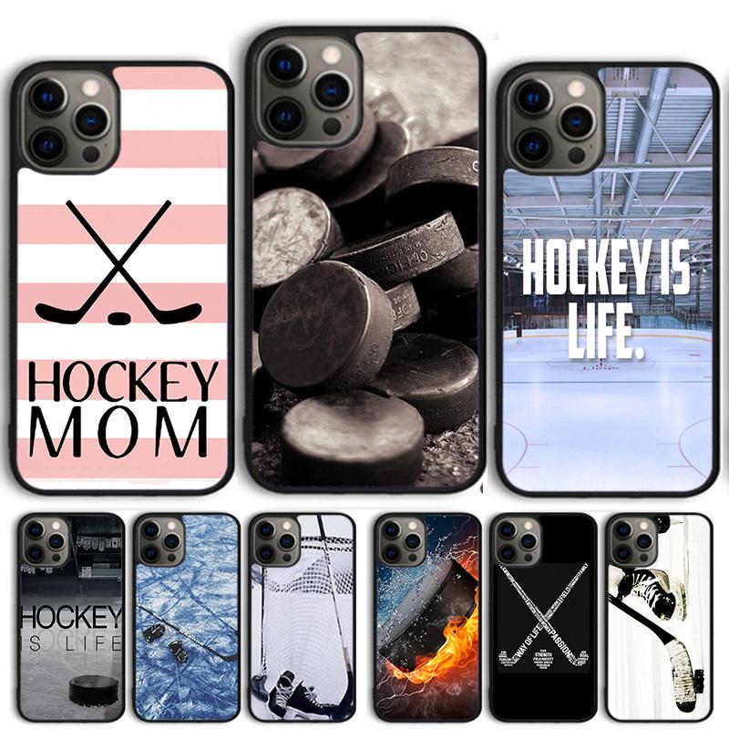Hockey Stick and Puck Coque Shell For iPhone 17 Air 15 16 14 13 12 Pro Max 11 Pro Max Plus Phone Case Cover