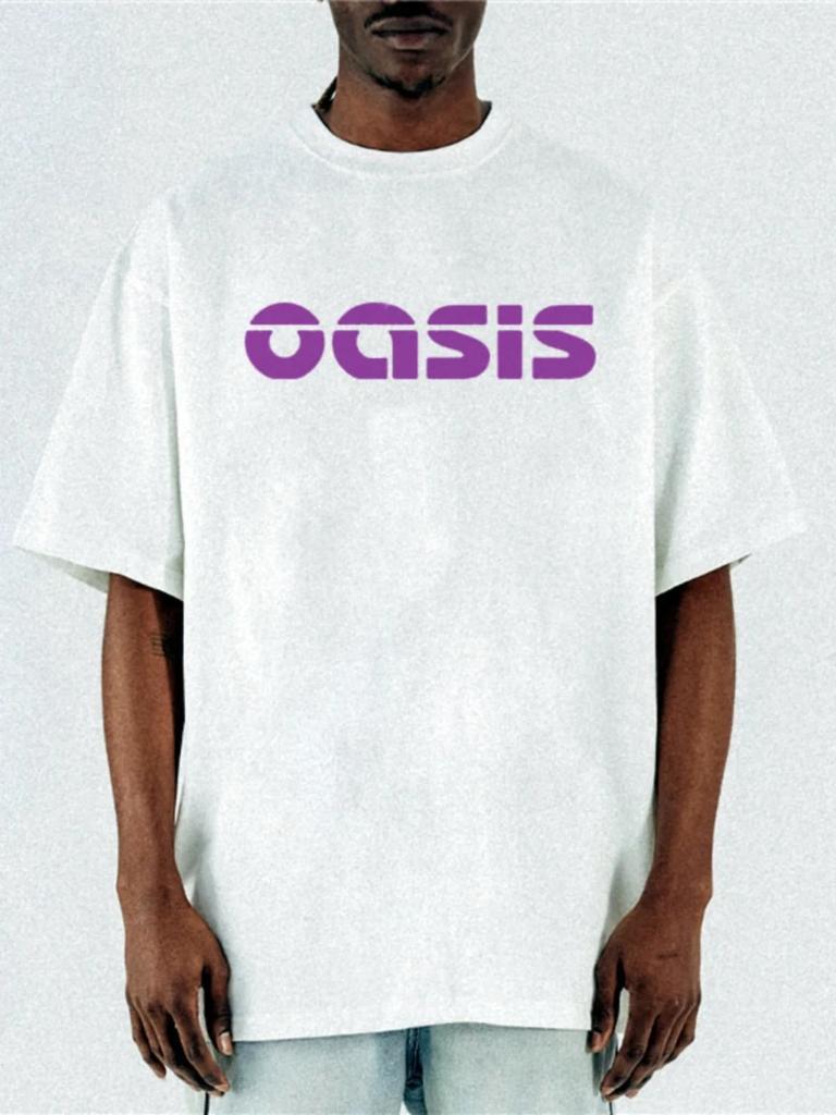 2025 Oasis Hot Sale Men Women Short Sleeve T Shirt Fashion Print Brand Tshirt Summer Classic Cotton T-Shirt Unisex Clothes Tee