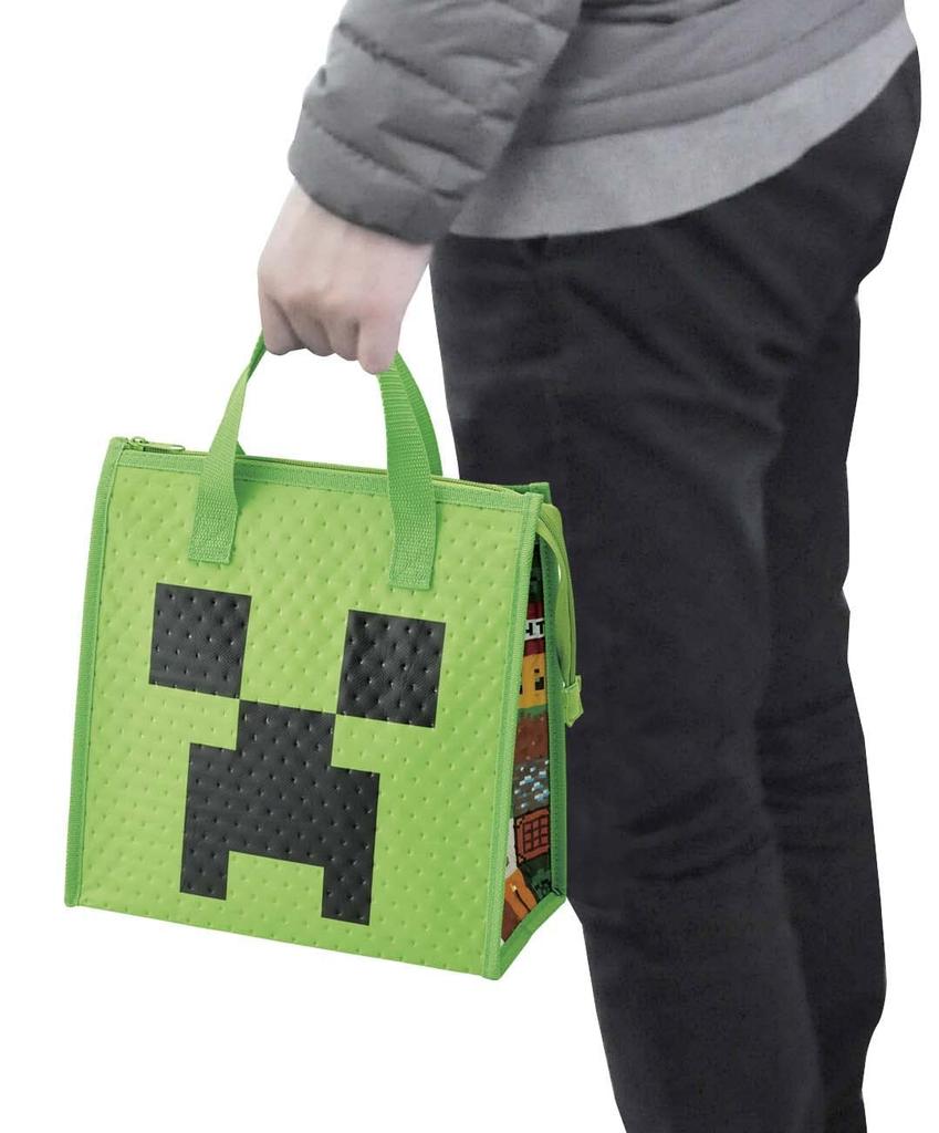 Skater Lunch Bag Insulated Non-Woven Fabric Minecraft Boy's FBC1-A 26.5×27cm