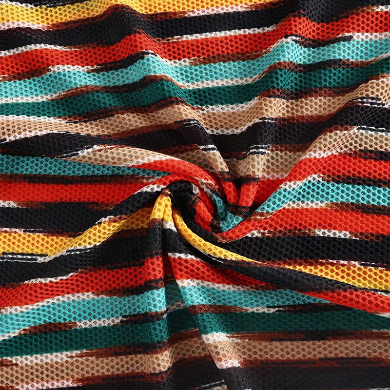 Contrasting Striped T-shirt Women's Thin New European Women's Clothing Semi-turtleneck Foreign-style Shirt Elastic Top