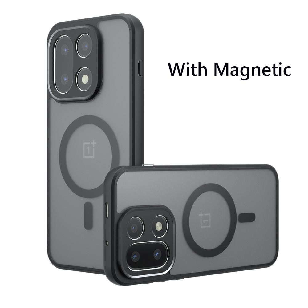 

Матовий задній чохол для Magsafe з магнітною бездротовою зарядкою для OnePlus 15 13 12 T R NORD 5 4 1+ 15 5G, м який силіконовий ударостійкий чохол OnePlus Nord 4