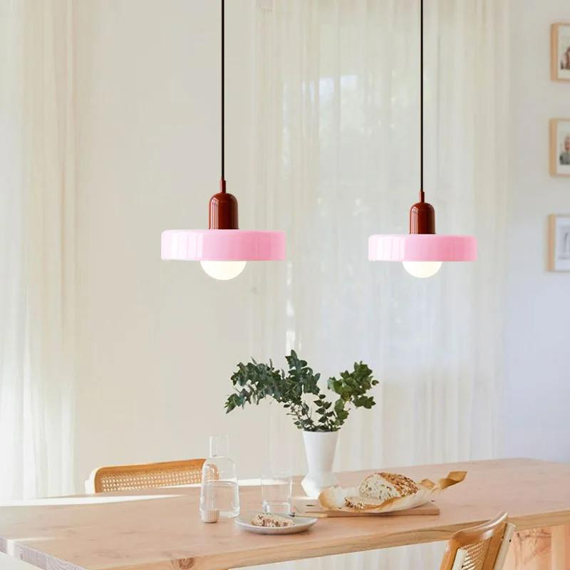 1 Lampadario a Sospensione in Vetro Retro Nordico per Interni Lampadario a LED Soggiorno Sala da Pranzo Camera da Letto Cucina Applique Decorativa