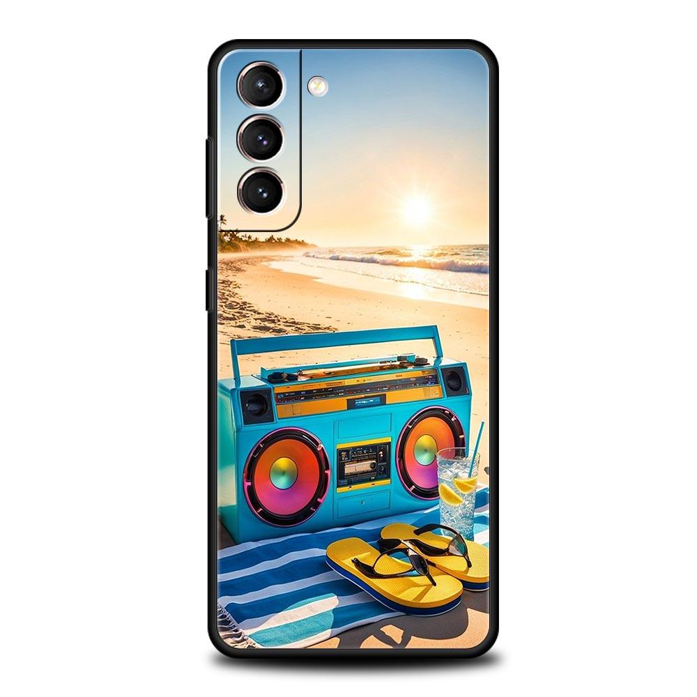 

Retro Recording Device Phone Case Cover for Samsung Galaxy S26 S25 S24 S23 S22 S20 S21 FE Ultra S25 Edge Plus 5G Soft TPU Shell s23 Ultra
