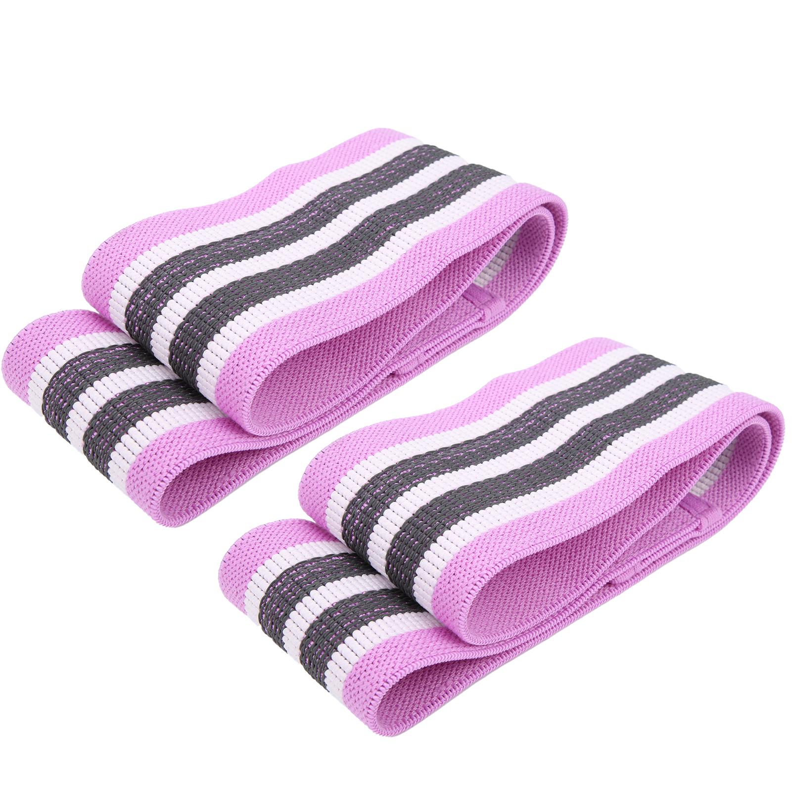 

Набор из 2 шт. Фитнес-резинки-петли Нескользящие Эластичные Тренировочные Ленты для Ног и Ягодиц Формирователь Фигуры Фиолетовый