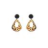 European and American Style Exaggerated Retro Leopard Print Earrings, Unique and Niche Earrings, Autumn and Winter Elegant Versatile High-End Earrings