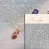 Silver White Snowflake Rhinestone Star Love Lace Winter Chic Snow Shiny Chic Delicate 5D Nail Art Stickers Manicure Decals