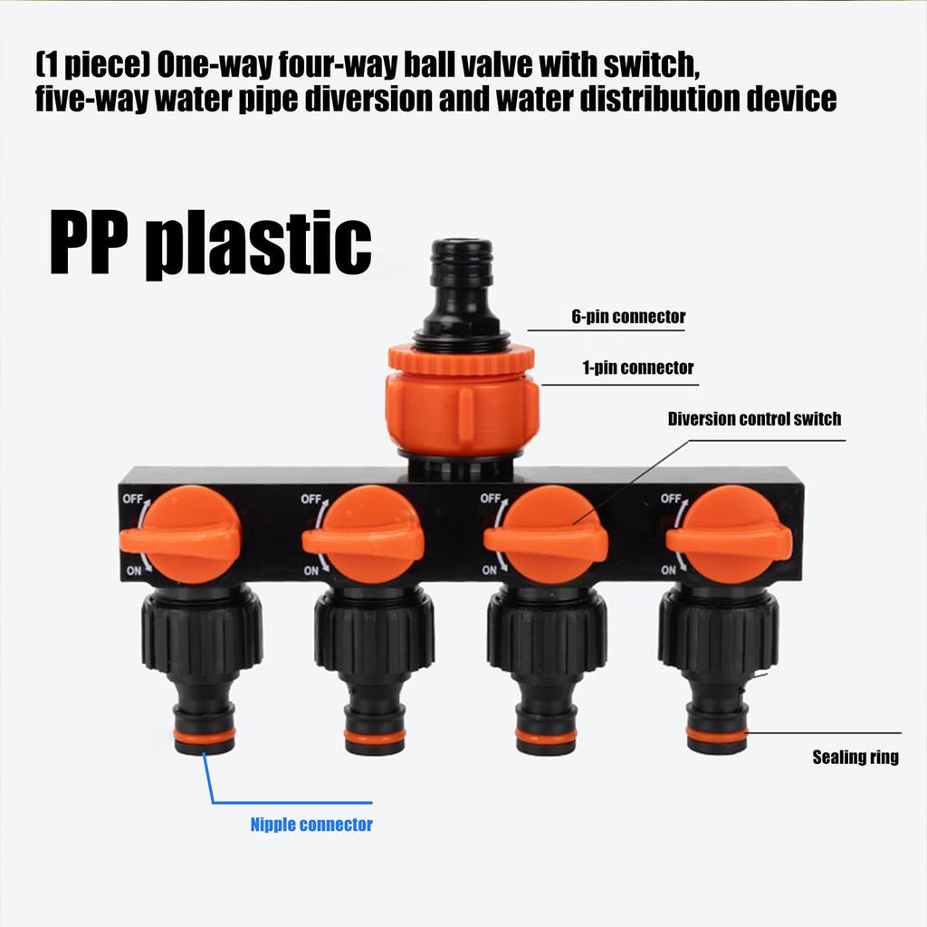 Water Line Splitter Garden Hose Fittings Tools Equipment Gardening Accessories Watering System Faucet Connector Irrigation Tap