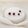 Natural Cinnabar S925 Tremella Stick Earrings - Elegant Red Bean Design, 2021