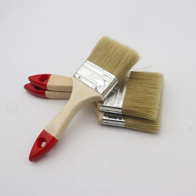 Red-Tailed Clear Varnish Hog Bristle Paint Brush with Thickened Sharpened Filaments