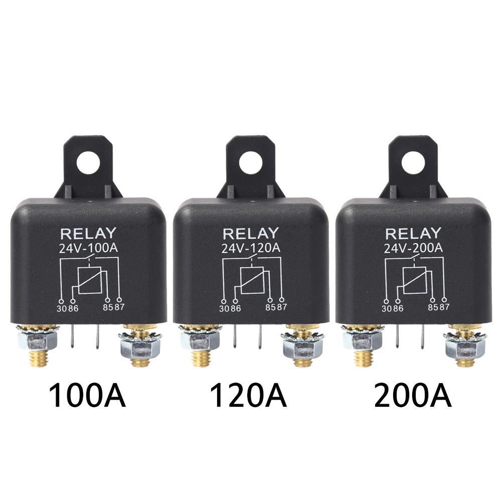 24V 100A/120A/200A Heavy Current Start Relay 2.4W Automotive Modular Relay Continuous Type Car Truck Motor Relay 4 Pin Car Relay