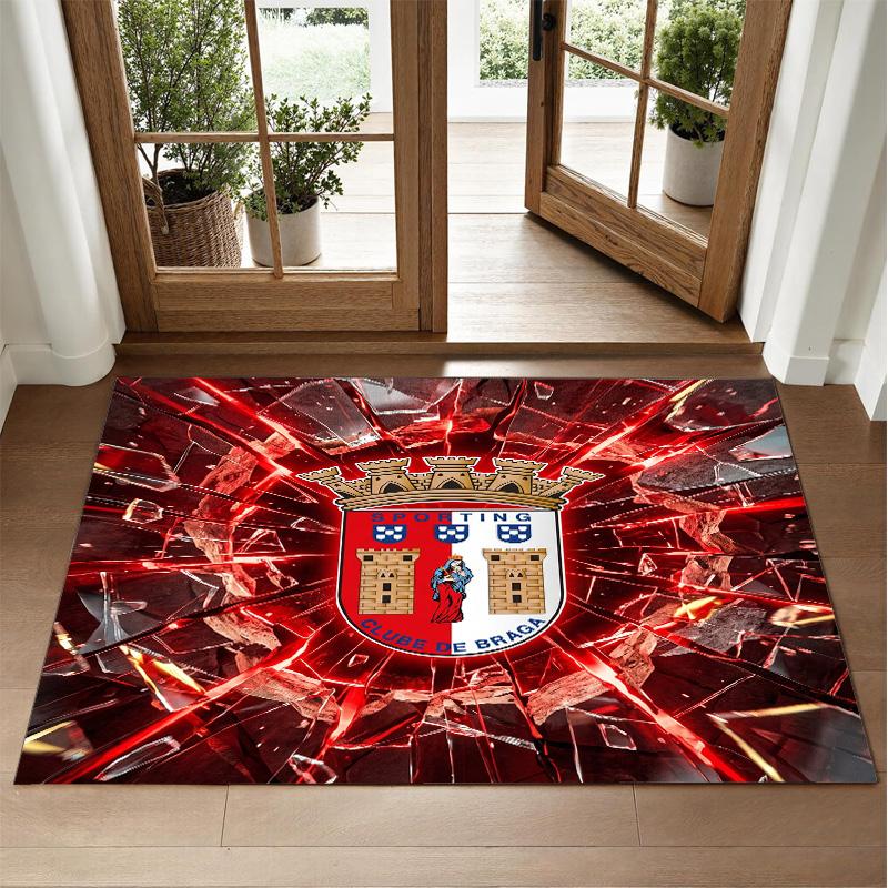 Braga FC Design Crystal Velvet Rug Soft Decorative Mat for Bedroom Entrance