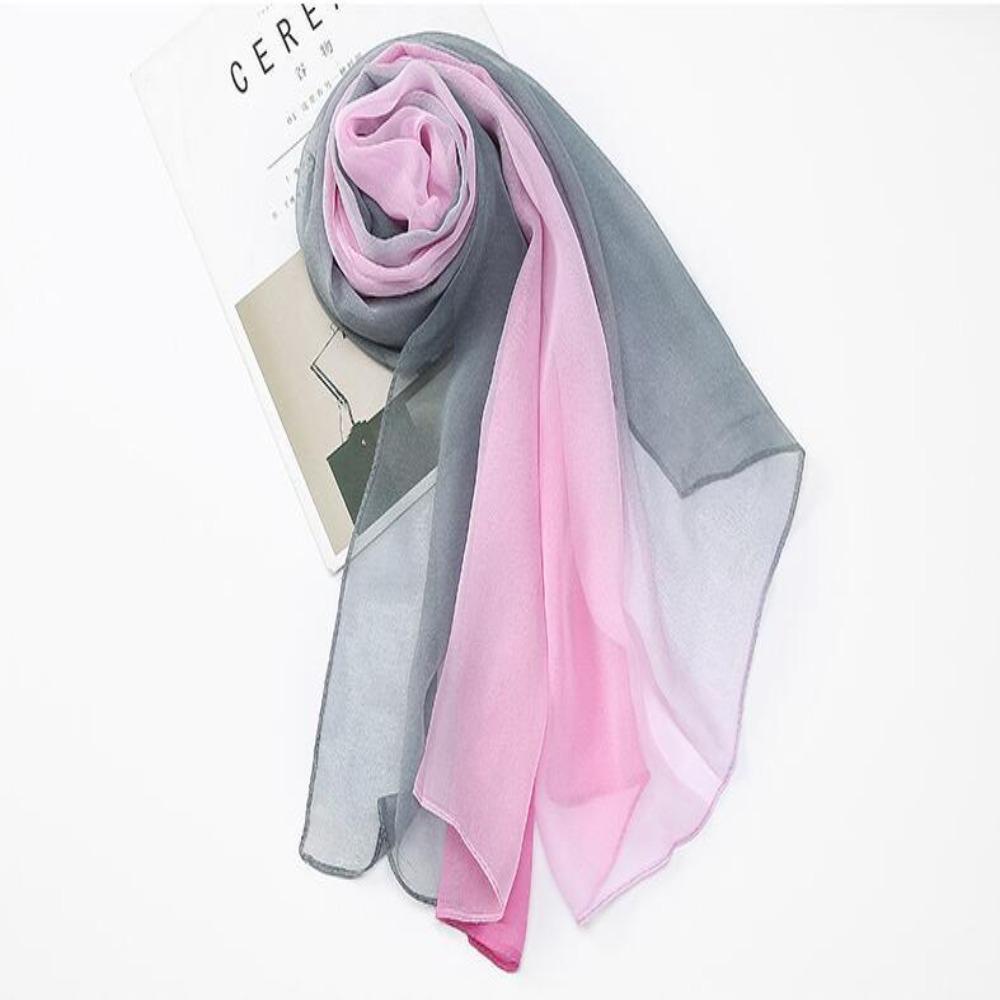 Faixa de Cabelo Lenço de Pescoço Xale para Ar Condicionado Lenços de Cabelo Toucas Lenço Lenço de Chiffon Lenço de Seda