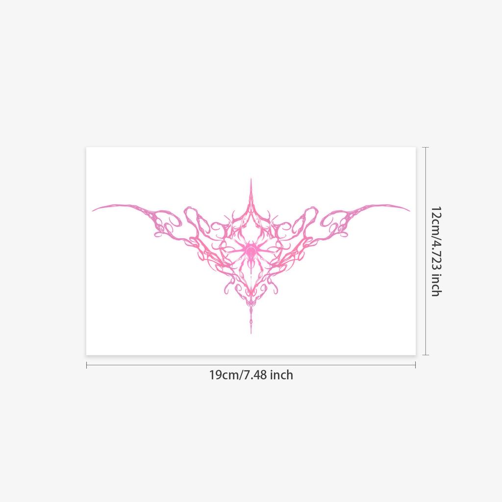 Unterbauch Tattoo Aufkleber Rosa Succubus Zeichen Tattoo Aufkleber Wasserdicht Sexy Weiblicher Rücken Tattoo Aufkleber