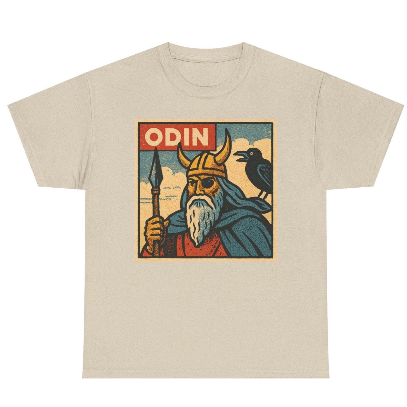 Odin T-Shirt: Retro Comic Norse Mythology Graphic Tee S