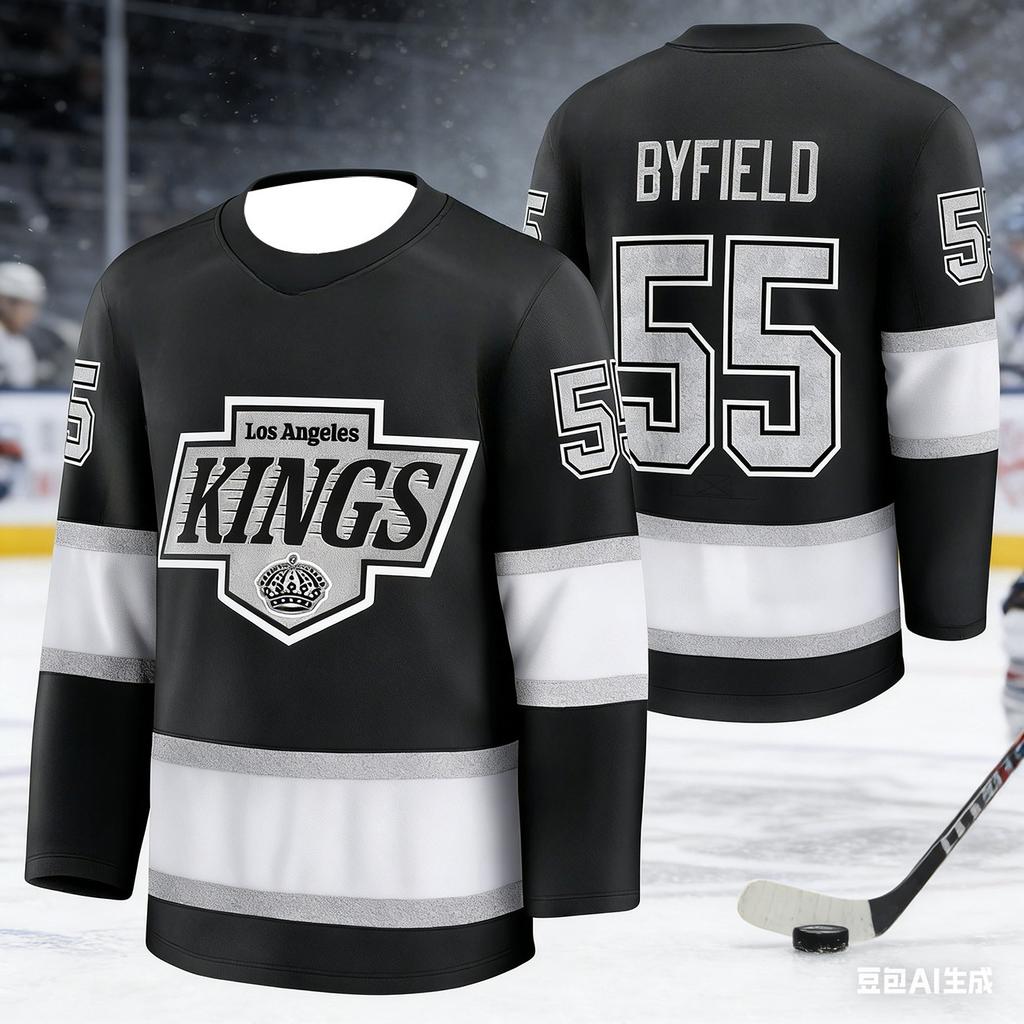 2026 Nuova Maglia da Allenamento King Team Hockey su Ghiaccio da Uomo con Stampa 3D, Bianca, Traspirante e Asciugatura Rapida, Maniche Lunghe, Bambini