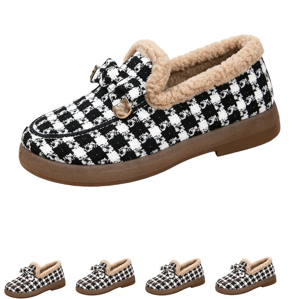 Women's Winter Lined Non- Cotton Shoes with Thick Padding for Indoor Outdoor Wear
