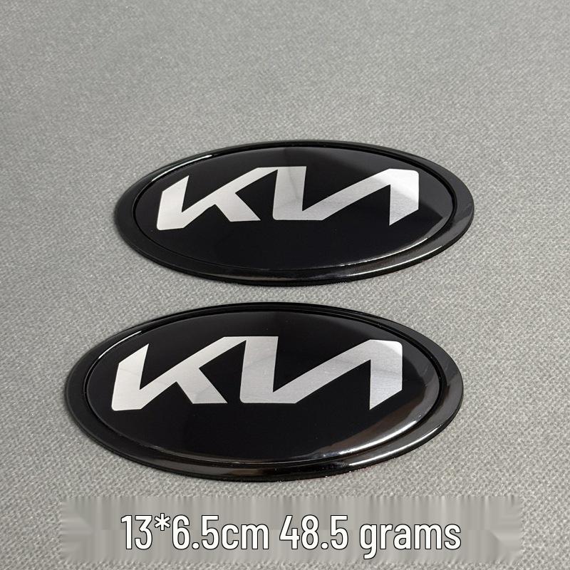 Compatible New Kia Car Logo Modification: KN Hood & Rear Emblem for Sorento, K5, K3, Sportage, and Carens