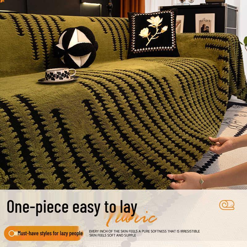 2025 High-End Plush Sofa Towel: Full-Wrap Thickened Cover for Spring & Autumn