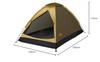 Huck Montagna Tent, 1-2 Person Dome Tent for Private Camping, Easy Assembly, Beige, Dimensions (Assembled): 120cm W X 200cm D X 110cm H