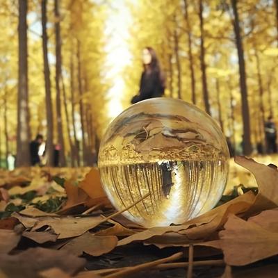 Premium K9 Crystal Glass Sphere - Reflective Photography & Juggling Ball Versatile Decor Transparent Design