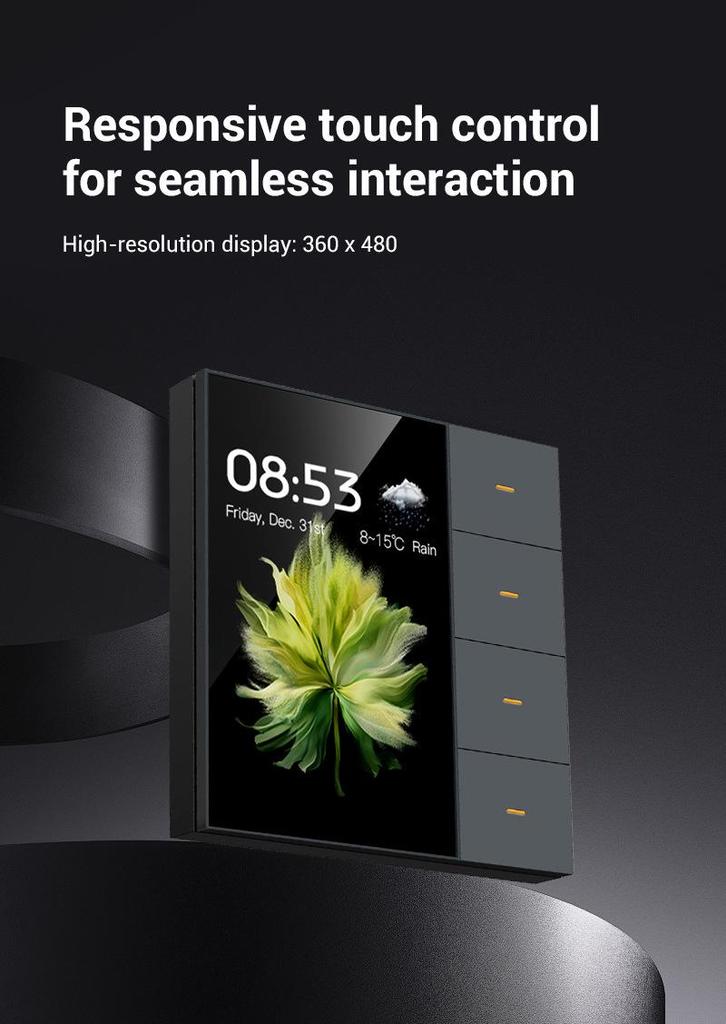 Tuya ZigBee 3.5" Touchscreen Dimmer & Curtain Switch