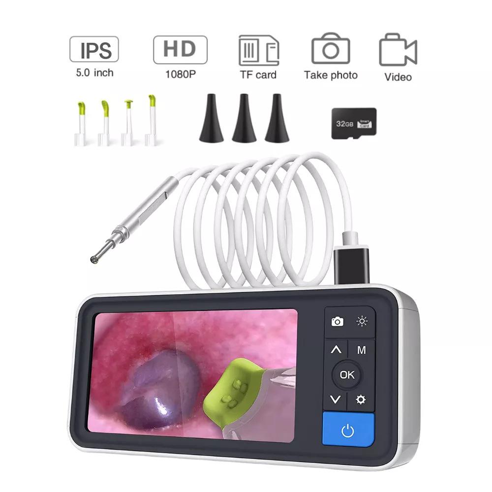 4.5-inch Ultra HD Otoscope with Screen, 3.9mm Illuminating Ear Cleaning Endoscope