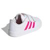 Adidas VL COURT 2.0 Cow Leather Hook and loop Balance Low top Toddler Shoes White Infant And Toddler EG3890
