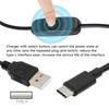 PW-015-TC 1m Type-C Male to USB-A Male USB2.0 Cable with On/Off Power Switch Button for DC5V Desk Lamp Fan Camera