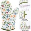 1 Pair Oven Gloves, Heat Resistant Oven Gloves, Non-Slip Insulated Gloves for Grilling, Cooking, Bak