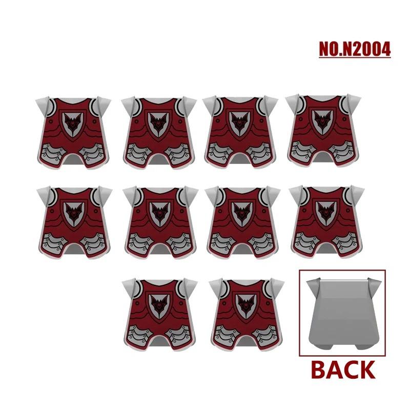 MOC Medieval Red Lion Black Eagle Castle Soldier Knight Horse Mount Building Block Military Figure Vest Armor Flag Toy Gift B036