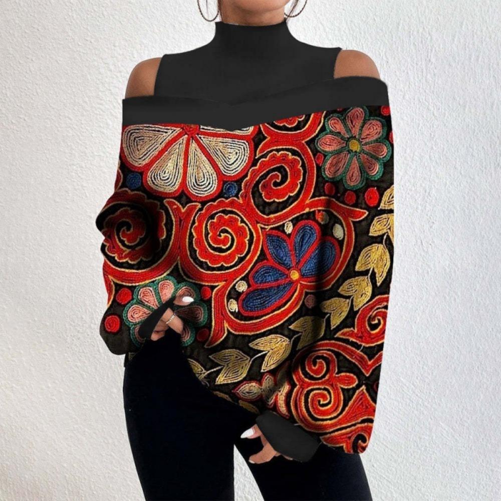 BITCED Women's Fashion Casual Autumn Winter Long Sleeve Half Turtleneck Blouses & Shirts