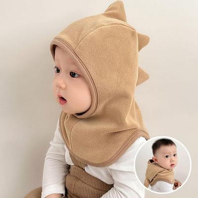 Cute Cartoon Baby Hooded Scarf Hat Winter Thicken Warm Baby Boys Girls Cap Beanies Soft Toddler Kids One Piece Hat