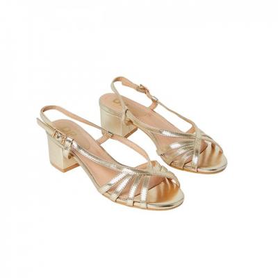 Good For The Sole Womens/Ladies Candy Lattice Sling Back Medium Block Heel Sandals