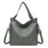 High Quality Soft Leather Female Handbags Luxury Trendy Women Shoulder Bag Solid Color Simple Large Capacity Women's Tote Bags