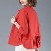 Women's Short Chinese-Style Trench Coat Jacket, Early Spring Casual Fashion for Moms (2025)