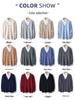 Men's V-neck Wool Cardigan: Autumn/Winter Business Casual Solid Color Long Sleeve, Warm Loose Knit Outerwear.