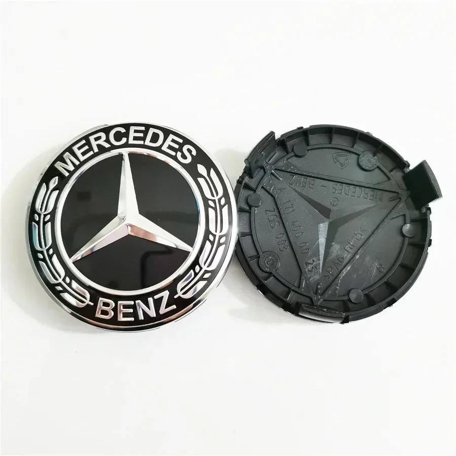 

C200 E300 Hot 2026 4pcs/set 75MM Car Wheel Center Covers Hub Caps Auto Refit Accessories For Mercedes Benz A E C G R S Class AMG