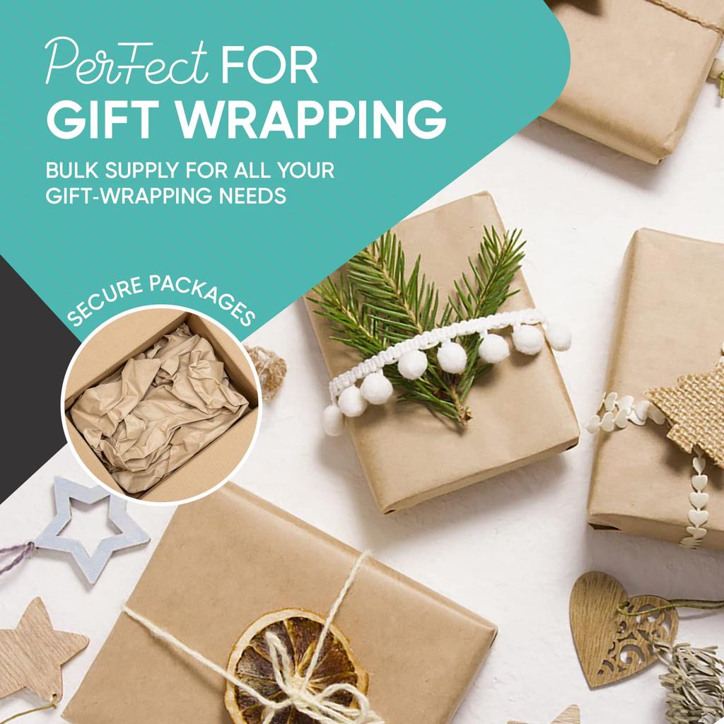 Brown Kraft Paper 50cmx3m/5m/10m/20m Ideal for Gift Wrapping, Art, Crafts, Postal, Packaging, Transportation, Floor Protection,
