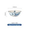 Luxury National Tide Style Ceramic Bowl & Plate Set - Underglaze Color, Ideal for Rice, Soup, and More.