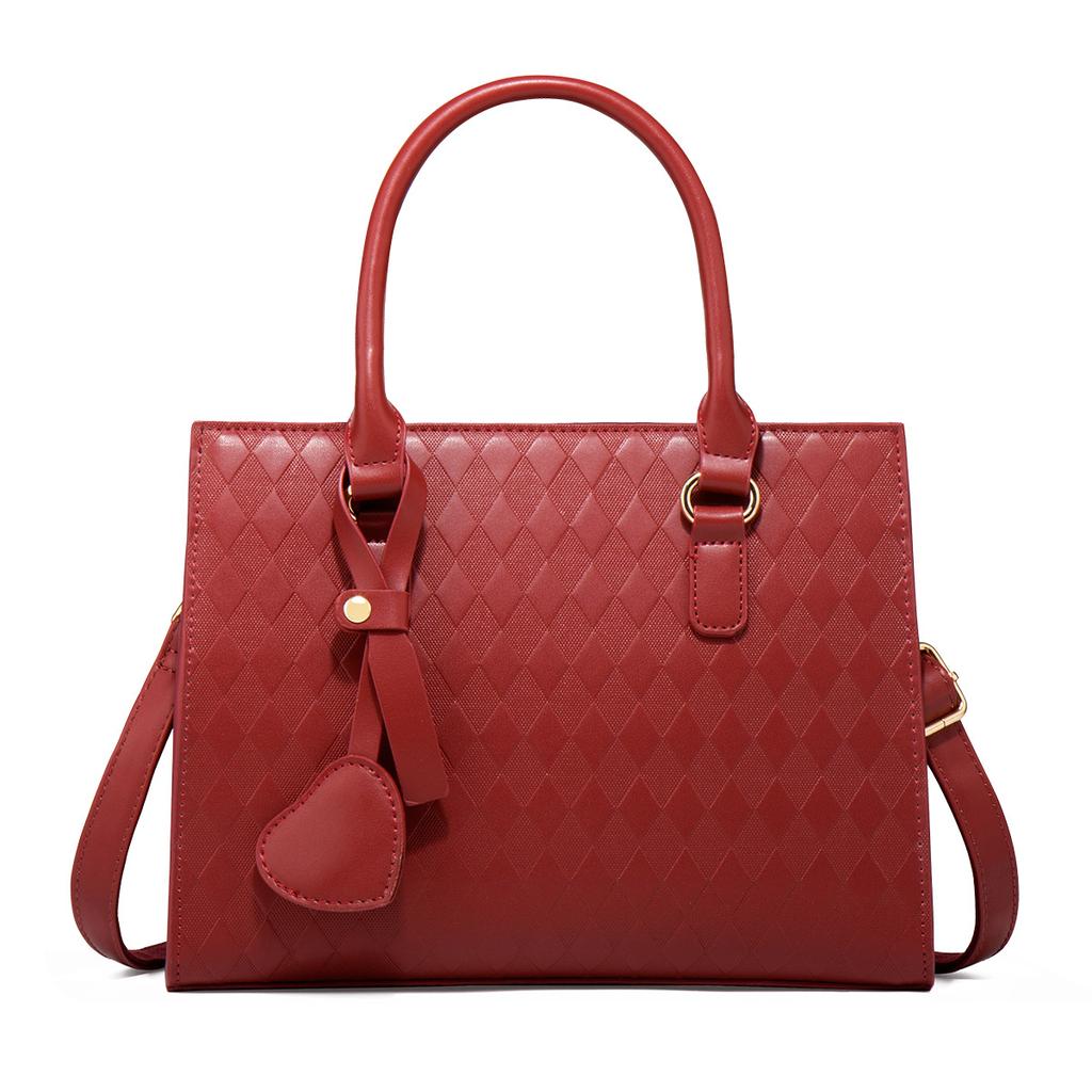 Red Women's Bag 2024 New Model Niche Bridal Wedding Bag Large Capacity Handbag Niche Quilted Shoulder Crossbody Bag