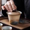 Kiln Change Cangshan Ercai Cover Bowl with Cover Teacup High-end Hand-held Tea Bowl Household Ceramic Kung Fu TeaSet Tea Maker