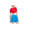 Adidas Originals Crew Neck Striped Cropped Short-sleeve T-shirt for Women, Red