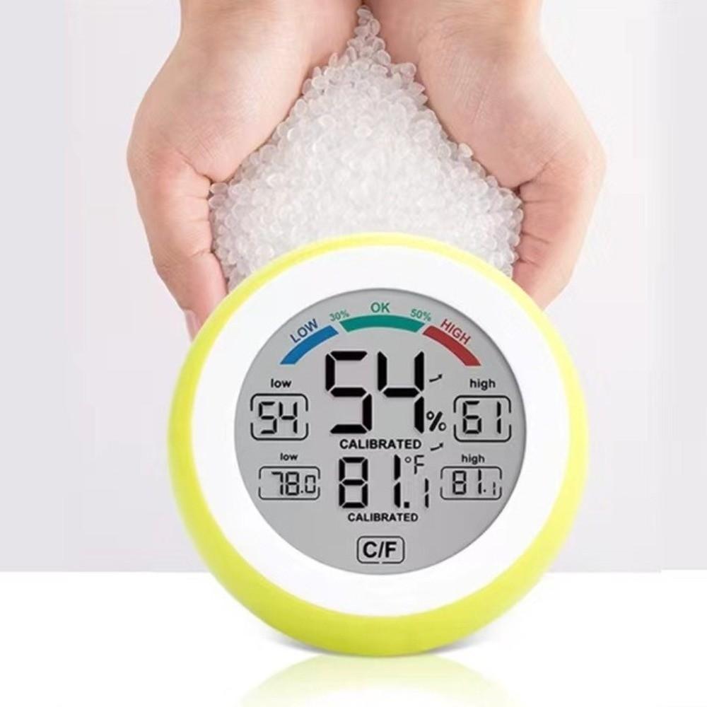 Circular Temperature Humidity Meter  Temperature Humidity Tester Alarm Clock  Car Auto