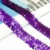 Connected Sequins Lace 3 Rows Polyester Sequin Trim Sequin Decoration Trim Glamorous Headpiece Sequin Trim For Headpieces